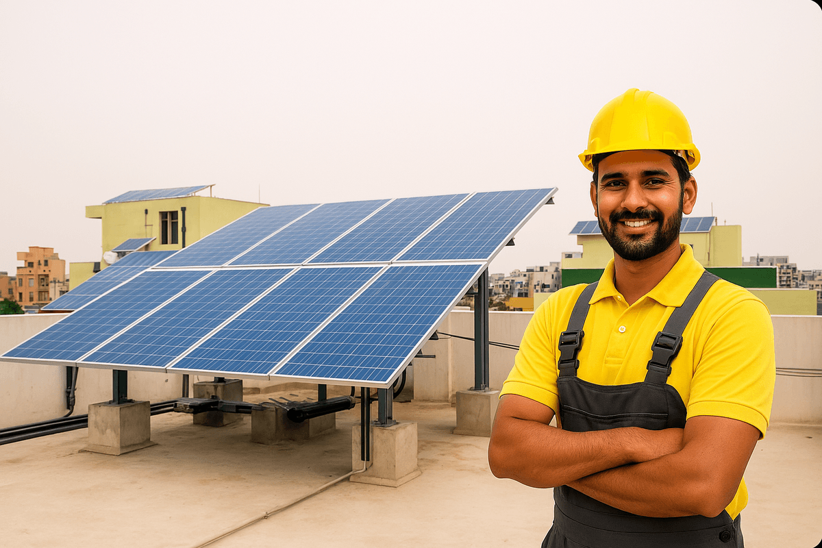 Solar panels installation
